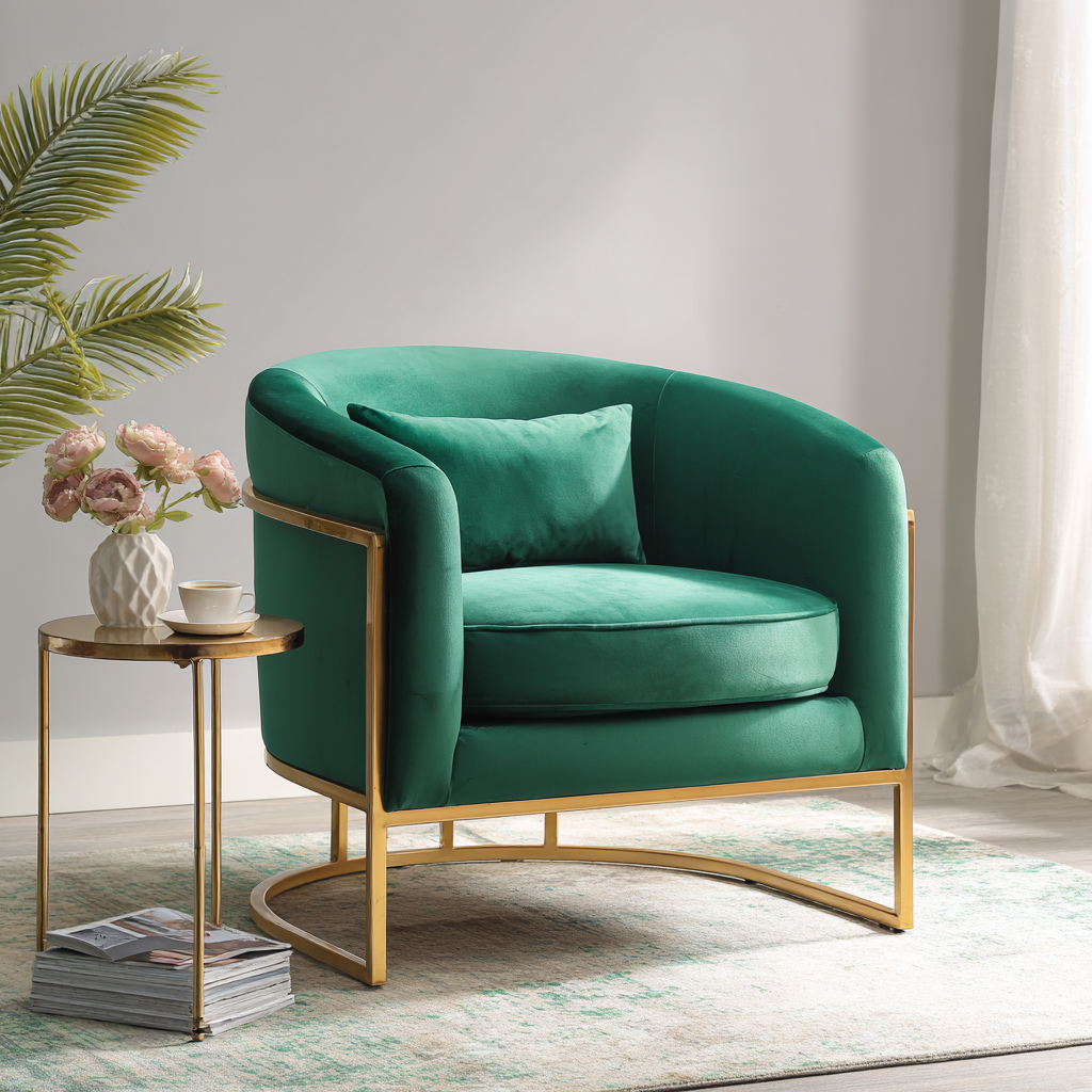 Modern Velvet Accent Chair for Comfort and Style