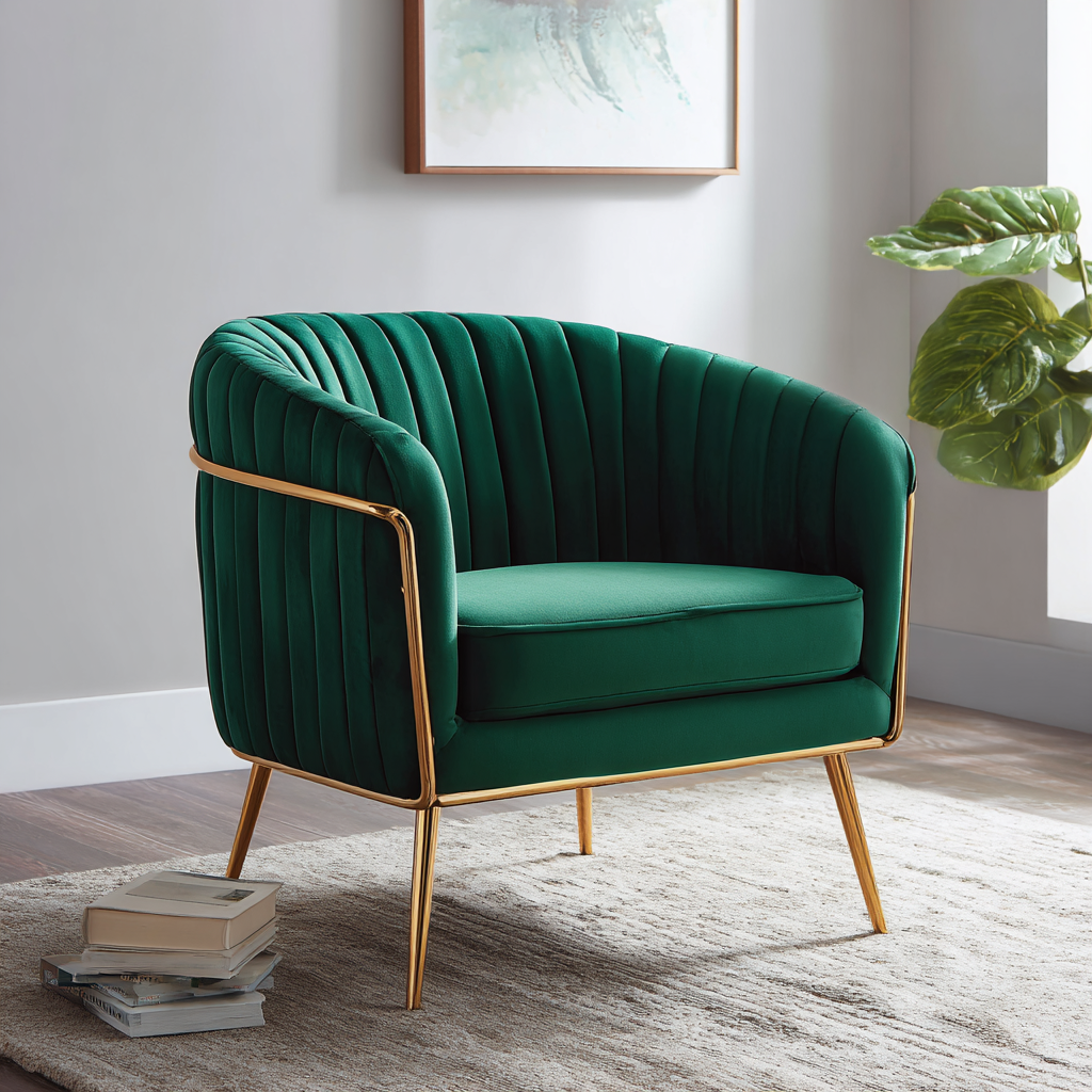 Modern Velvet Accent Chair for Comfort and Style