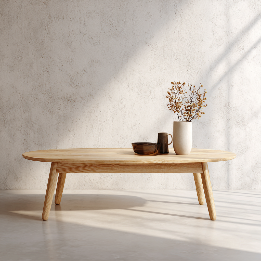 Scandinavian Coffee Table: A Simple Wooden Centrepiece