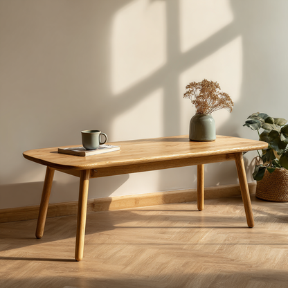 Scandinavian Coffee Table: A Simple Wooden Centrepiece