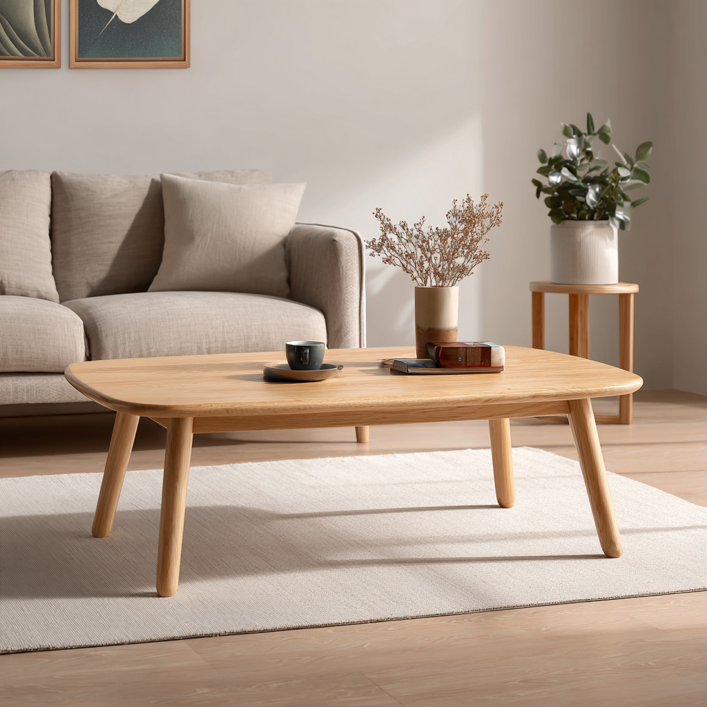 Scandinavian Coffee Table: A Simple Wooden Centrepiece
