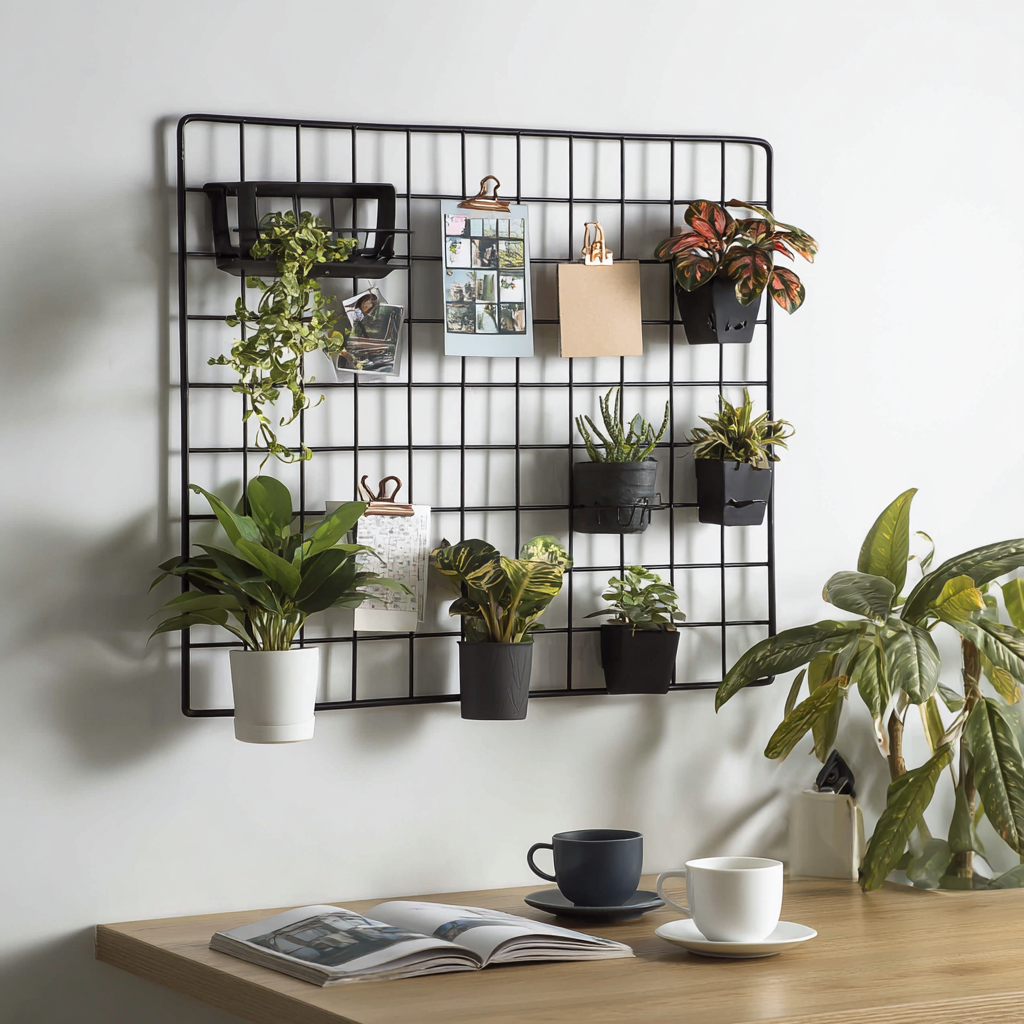 Nordic Wall Grid Panel—Decorative Display Rack