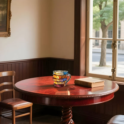 Colorful 3D Book Design Resin Mug for Coffee Tea Lovers 1