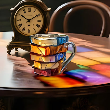 Colorful 3D Book Design Resin Mug for Coffee Tea Lovers 6
