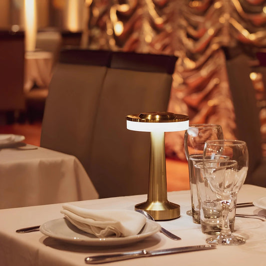 Dimmable Wireless LED Table Lamp Modern Iron Cordless Design 0