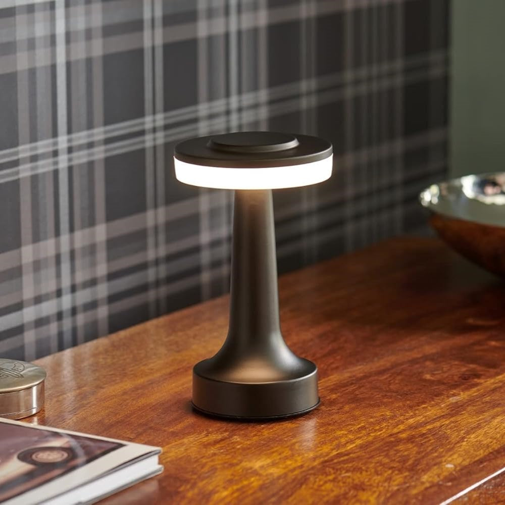 Dimmable Wireless LED Table Lamp Modern Iron Cordless Design 9
