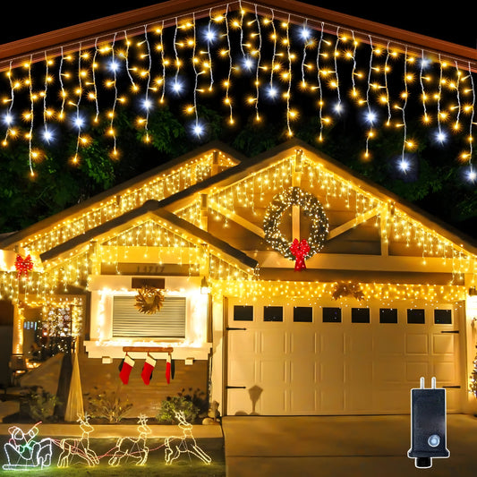 Waterproof LED Outdoor Light Curtain Warm White Decoration 0